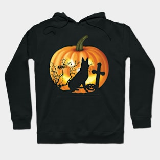 German Shepherd Dog Pumpkin Halloween Gift Hoodie